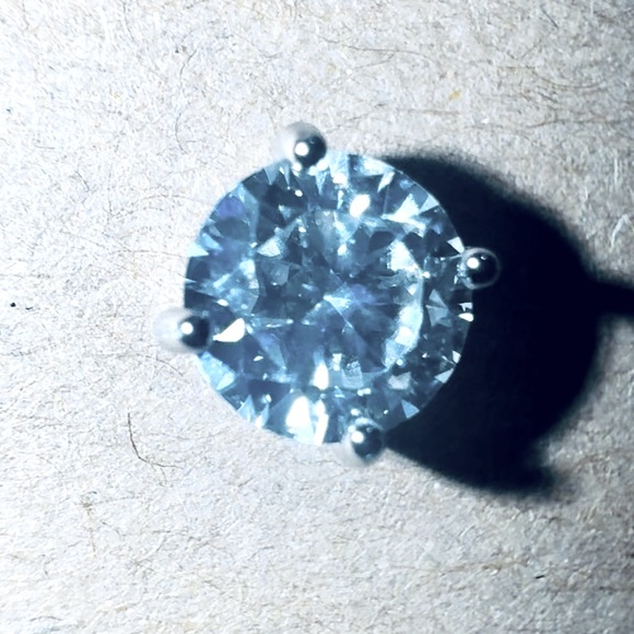 NWT - 925 Sterling Silver Moissanite 2CTW Earrings - Picture 4 of 6